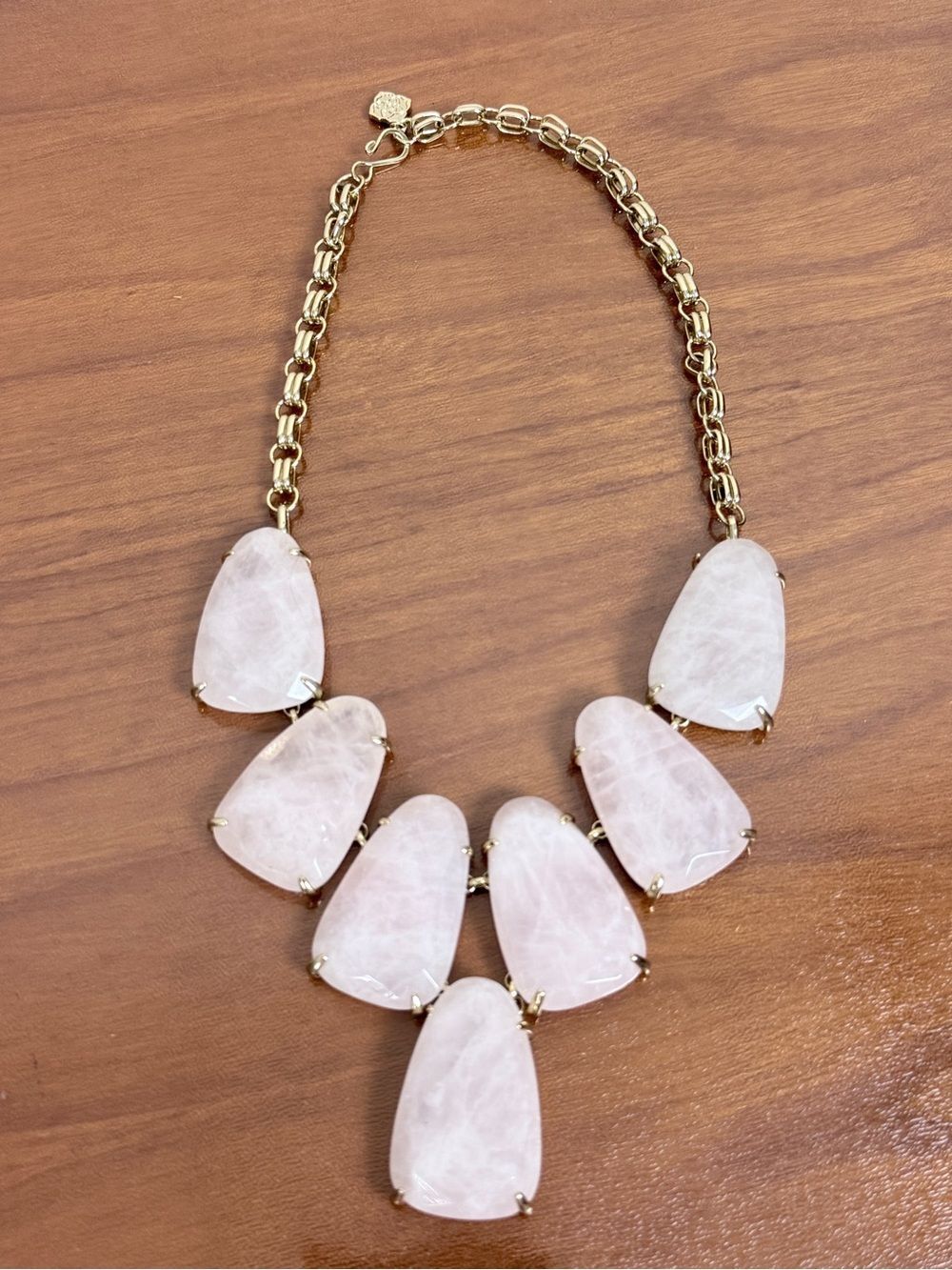 Kendra Scott Harlow Rose Quartz Statement Gold-tone Necklace